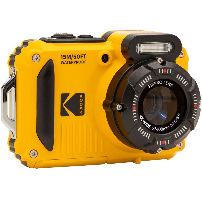 Kodak WPZ2 Αδιάβροχη Ψηφιακή Κάμερα Κίτρινη, με εξτρά μπαταρία και κάρτα 16GB